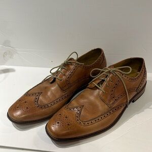 Cole Haan Wingtip men’s shoes size 11.5 medium. Color: Tan, Nike Air heels